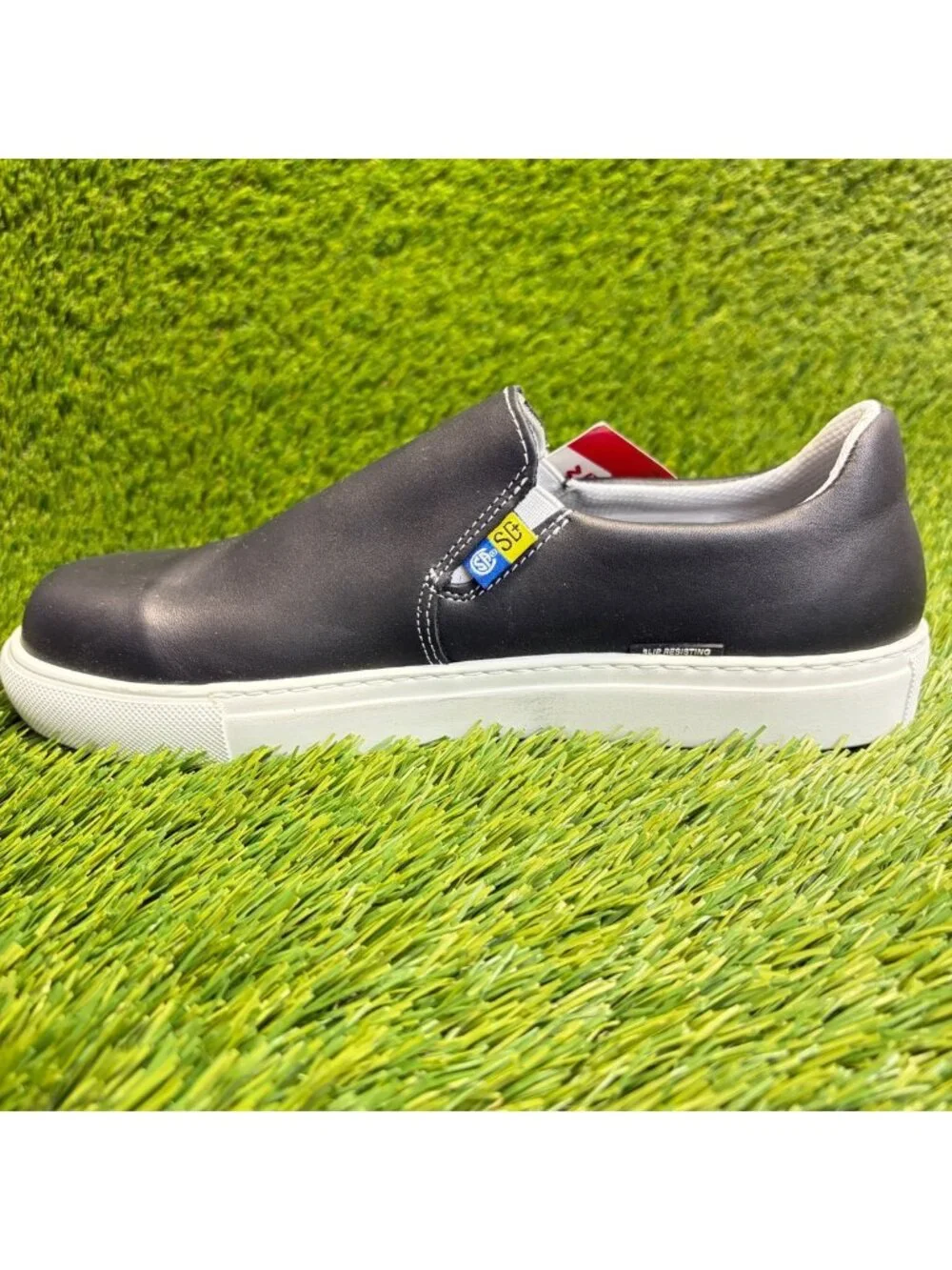 Mellow Walk Jessica Womens Size 9E Black Steel Toe Safety Work Slip-On Shoes